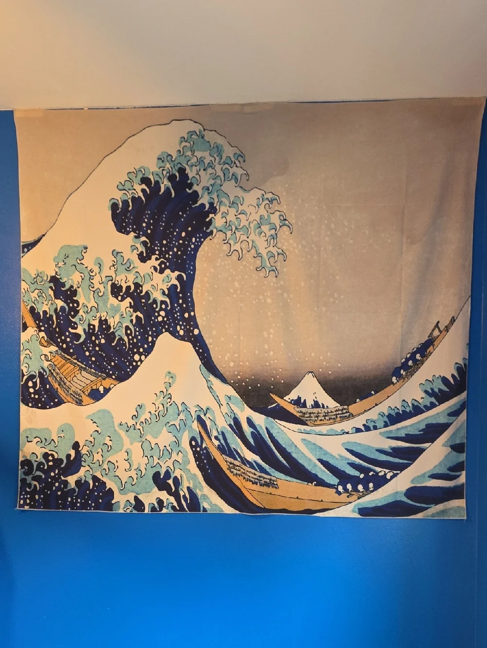 Classic Great Wave Wall Tapestry - Blue and White Home Wall Decor